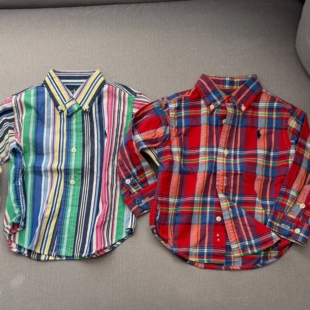 Ralph Lauren Kids Striped and Plaid Button Down Shirts